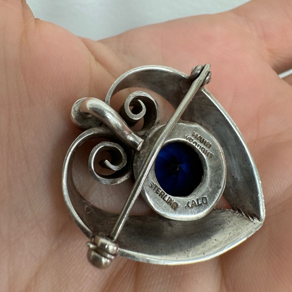 Stunning Authentic KALO Sterling silver signed pin brooch pendant necklace - Picture 11 of 16